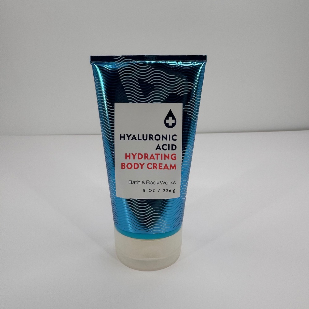 Bath & Body Works Hyaluronic Acid Hydrating Body Cream 8 oz Blue Tube